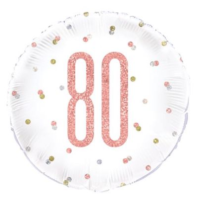 Unique Foil 45cm (18") Rose Gold 80th 
