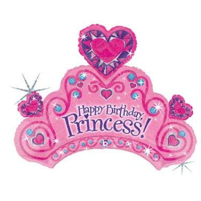 Betallic Foil Shape 86cm (34&quot;) Birthday Princess Tiara