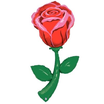 Betallic Foil Shape 152cm (60") Fresh Picks Red Rose (Unpackaged)