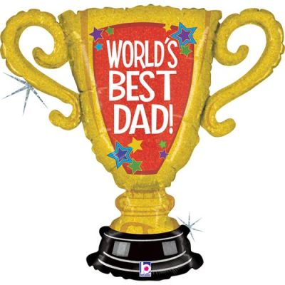 Betallic Foil Shape 71cm (28") World's Best Dad Trophy