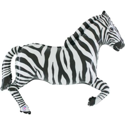 Betallic Foil Shape 110cm (43") Zebra