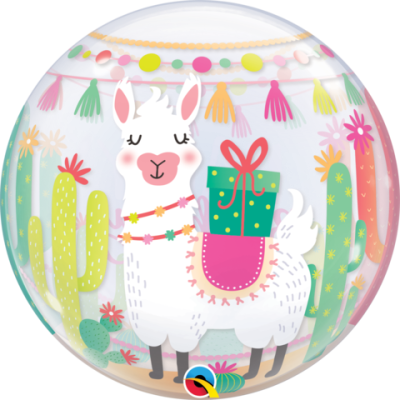 Qualatex Bubble 56cm (22") Llama Birthday Party