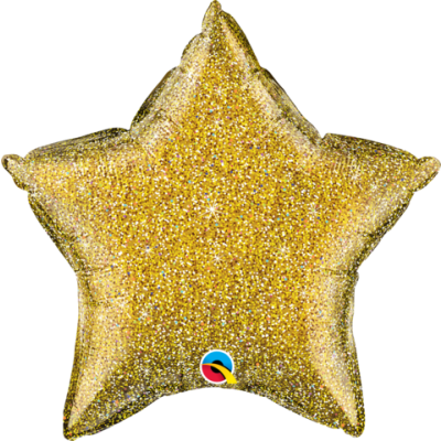 Qualatex Foil Star 51cm (20") Glittergraphic Gold