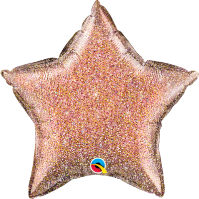 Qualatex Foil Star 51cm (20") Glittergraphic Rose Gold
