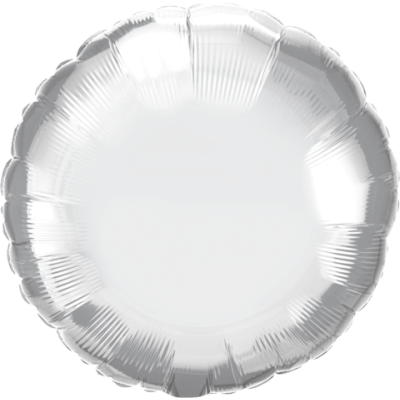 Qualatex Foil Round Solid 45cm (18&quot;) Chrome Silver (Unpackaged) (Discontinued)
