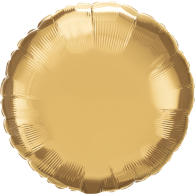 Qualatex Foil Round Solid 45cm (18&quot;) Chrome Gold (Unpackaged) (Discontinued)