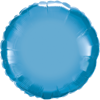 Qualatex Foil Round Solid 45cm (18&quot;) Chrome Blue (Unpackaged) (Discontinued)
