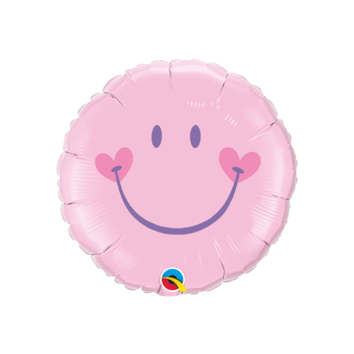 Qualatex Foil 45cm (18") Sweet Smile Face Pink (Discontinued)