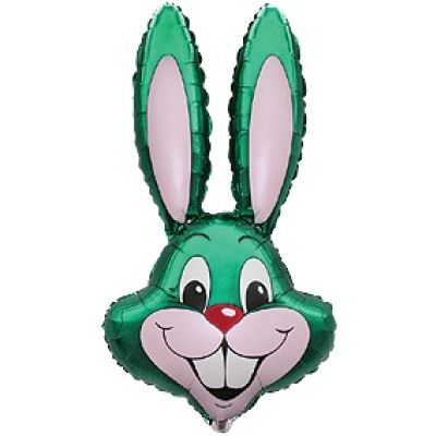 FM Foil Super Shape 89cm (35") Rabbit Bunny Head Green
