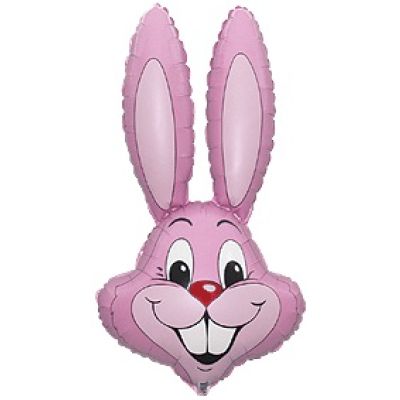 FM Foil Super Shape 89cm (35") Rabbit Bunny Head Light Pink