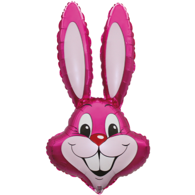 FM Foil Super Shape 89cm (35") Rabbit Bunny Head Fuschia