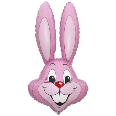 FM Foil Super Shape 89cm (35") Rabbit Bunny Head Light Pink