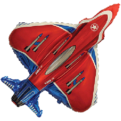 FM Micro Foil 35cm (14") Superfighter Red (2 Sided Print) - Air Fill (Unpackaged)