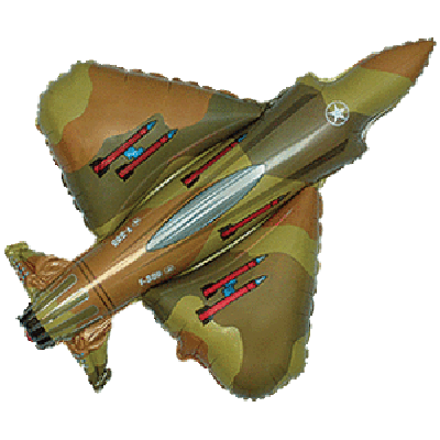FM Micro Foil 35cm (14") Superfighter Military (2 Sided Print) - Air Fill (Unpackaged)