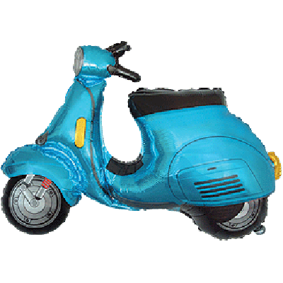 FM Foil Shape 89cm Scooter Blue