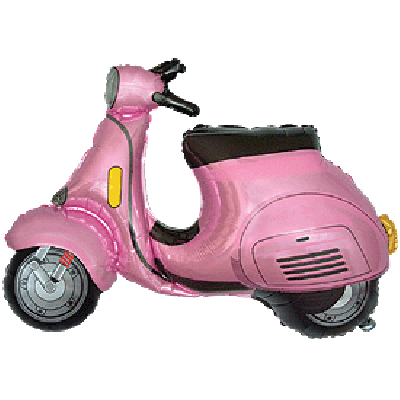 FM Foil Shape 89cm Scooter Pink