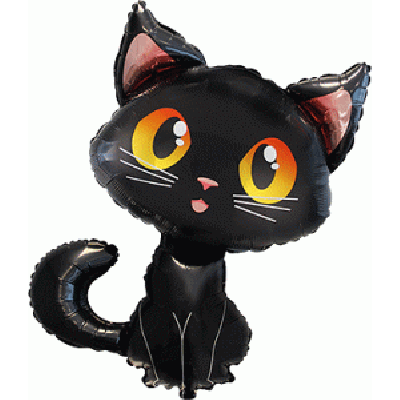 FM Foil Shape Black Cat 90cm x 83cm (36&quot; x 33&quot;) (Unpackaged)
