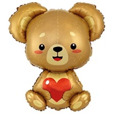 FM Foil Shape Love Bear (85cm x 69cm) (Unpackaged)