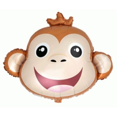 FM Foil Shape Monkey Head (60cm x 77cm) (Unpackaged)