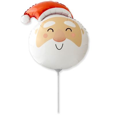 FM Foil Mini Shape 35cm (14&quot;) Santa Head Mini - Air Fill (Unpackaged)