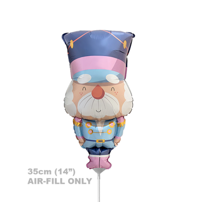 FM Foil Mini Shape 35cm (14&quot;) Nutcracker Mini - Air Fill (Unpackaged)
