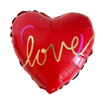 Unique Microfoil 23cm (9") Red Heart Love (Unpackaged)