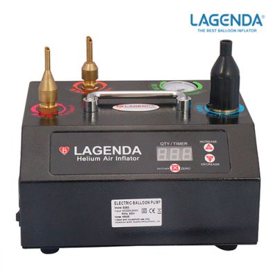 Lagenda Electric Helium Inflator Digital Sizing with Foot Pedal (Foil and Bubble Outlets)