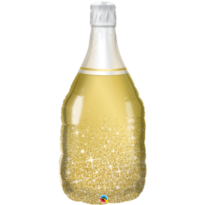 Qualatex Foil Shape 99cm (39") Golden Bubbly Wine Bottle
