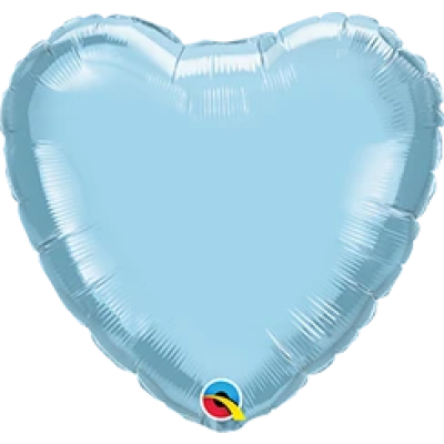 Qualatex Foil Solid Heart 45cm (18") Pearl Light Blue (Unpackaged)