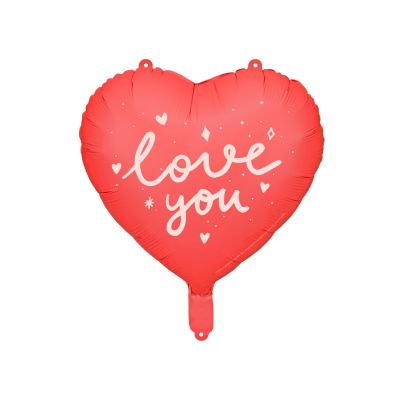 Party Deco Foil Heart 45cm (18") I Love You