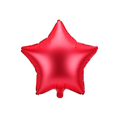 Party Deco Foil Solid Colour Star 48cm (18") Matte Red