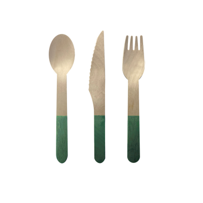 Five Star P30 Wooden Cutlery Set Sage Green