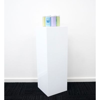 Acrylic Square Plinth (300 x 300 x 870mmH) Gloss White