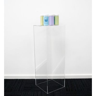 Acrylic Square Plinth (300 x 300 x 870mmH) Clear