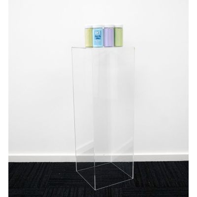 Acrylic Square Plinth (300 x 300 x 900mmH) Clear