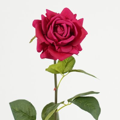 Bella Tea Rose Stem (Wildberry) Natural Touch 74cm