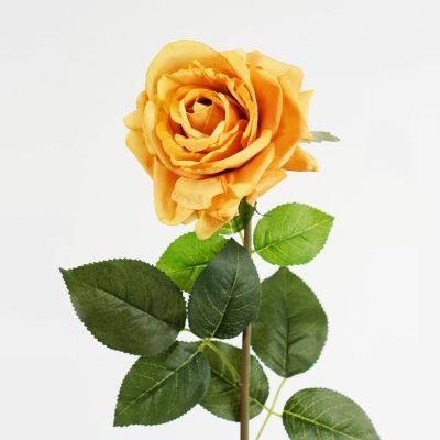 Julie Tea Rose Stem (Mustard) Natural Touch 72cm