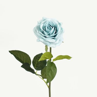 Cleo Full Rose Stem (Pale Blue) Natural Touch 44cm