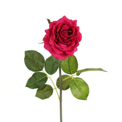 Cleo Full Rose Stem (Wildberry) Natural Touch 44cm