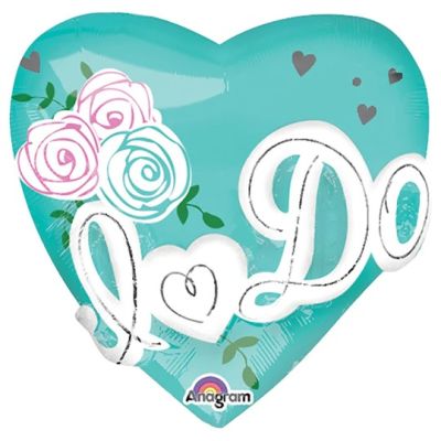 Anagram Foil Multi-balloon I Do Heart Tiffany Blue (71cm X 71cm)