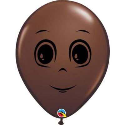 Qualatex Printed Latex 100/12cm (6") Masculine Face Chocolate Brown