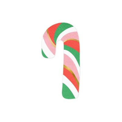 Party Deco P20 Napkin Candy Cane 8x15.5cm