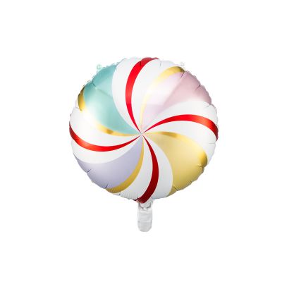 Party Deco Foil Round Candy Swirl Pastel Mix 45cm