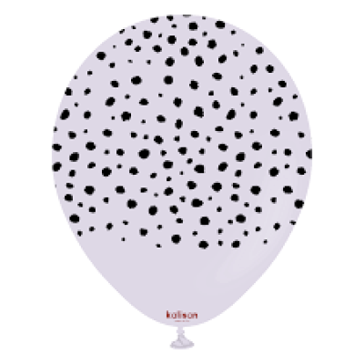 Kalisan Printed Latex 25/30cm (12") Macaron Lilac Safari Cheetah with Black Print