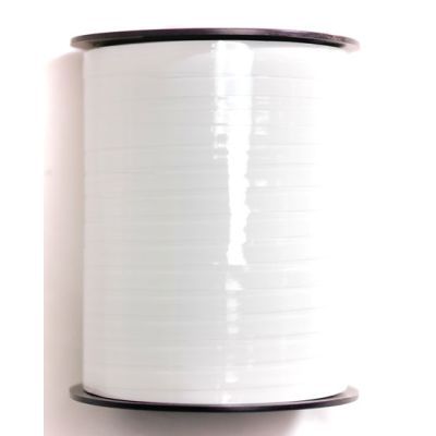 Elegant Curling Ribbon (flat) 455m Metallic White