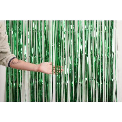 XL Foil Curtain (1m x 2.4m) Metallic Green