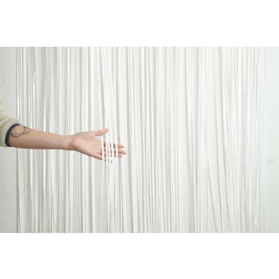 XL Foil Curtain (1m x 2.4m) Metallic White