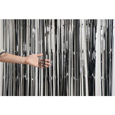 XL Foil Curtain (1m x 2.4m) Metallic Black