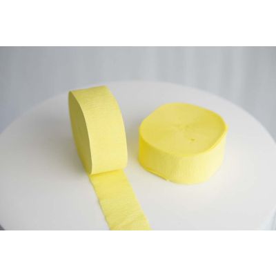 P10 Crepe Loon Hangs (24m x 3.5cm) Pastel Yellow