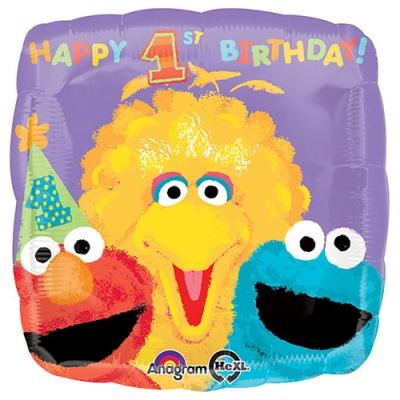 Anagram Foil 18" 1st Birthday Sesame Street